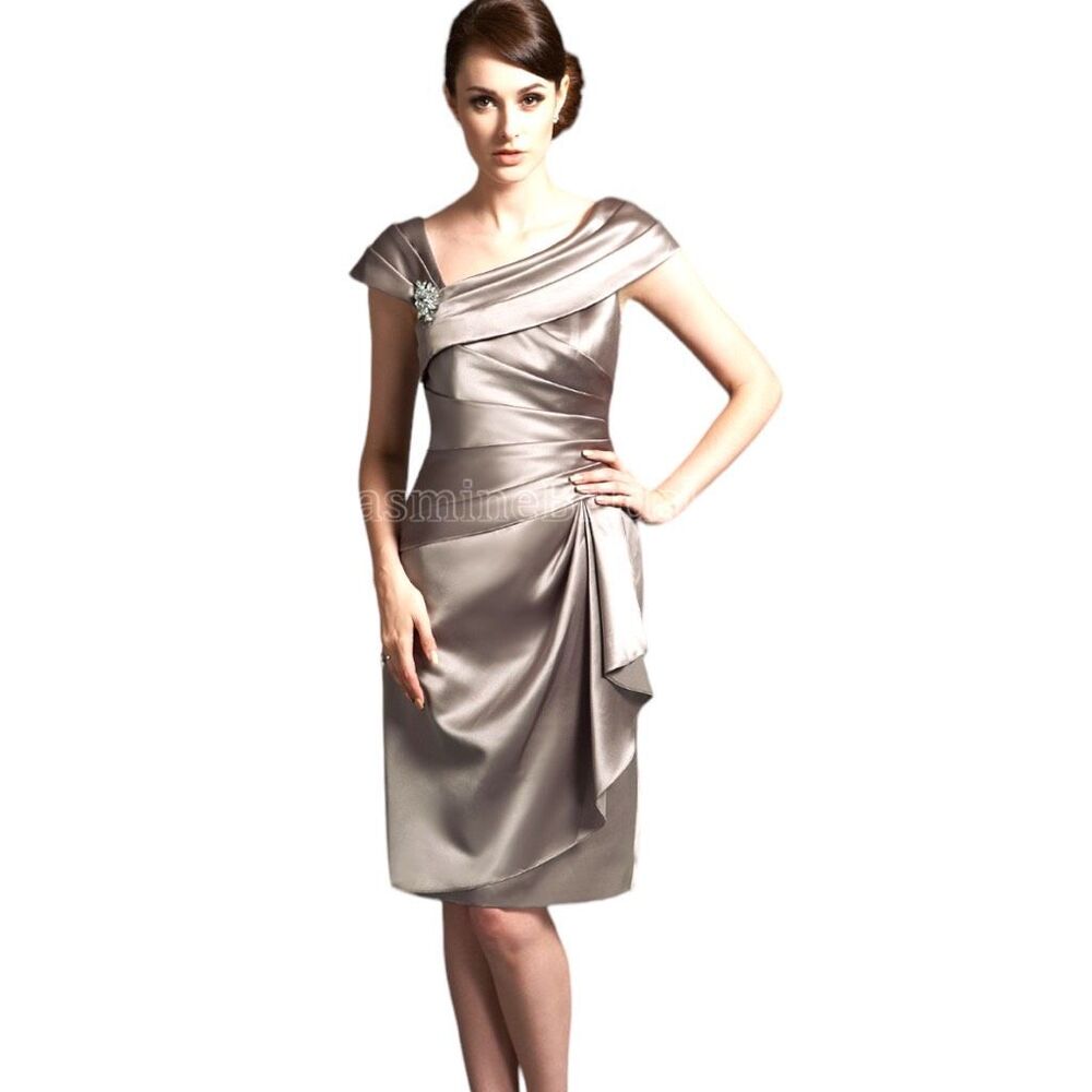 Mother of the Bride Dress A Line Knee Length Size 8 Purple Jasmine Black Label